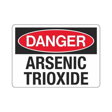 Danger Arsenic Trioxide Sign